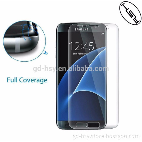 HUYSHE hot selling TPU film screen tempered glass for samsung galaxy S7 edge screen protector